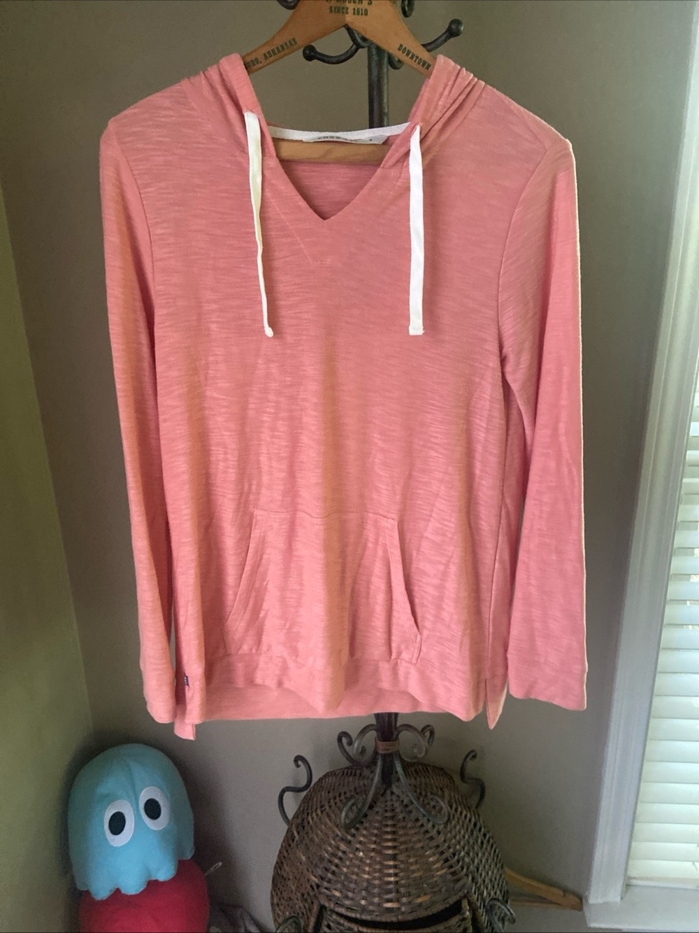 Free Fly Bamboo Slub Hoodie Women’s SZ S Lightweight Bright Clay